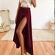 thumbnail image 1 of Falda casual falda larga asimétrica hendidura envoltura dobladillo con volantes para mujer fiesta de verano FLhrweasw Para estrenar, 1 of 8
