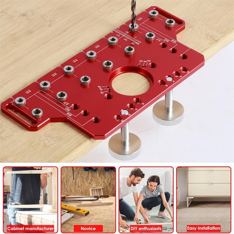 Shelf Pin Hole Jig and Hinge Clamp Two-in-One, Hinge Positioning Jig