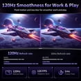 thumbnail image 5 of Deco Gear 49” Curved Ultrawide Dual-QHD Monitor, 5120 × 1440 Resolution, 120Hz, 1ms, USB-C 65W Power Delivery, Built-In KVM Switch, HDR, Adaptive Sync, 5 of 10