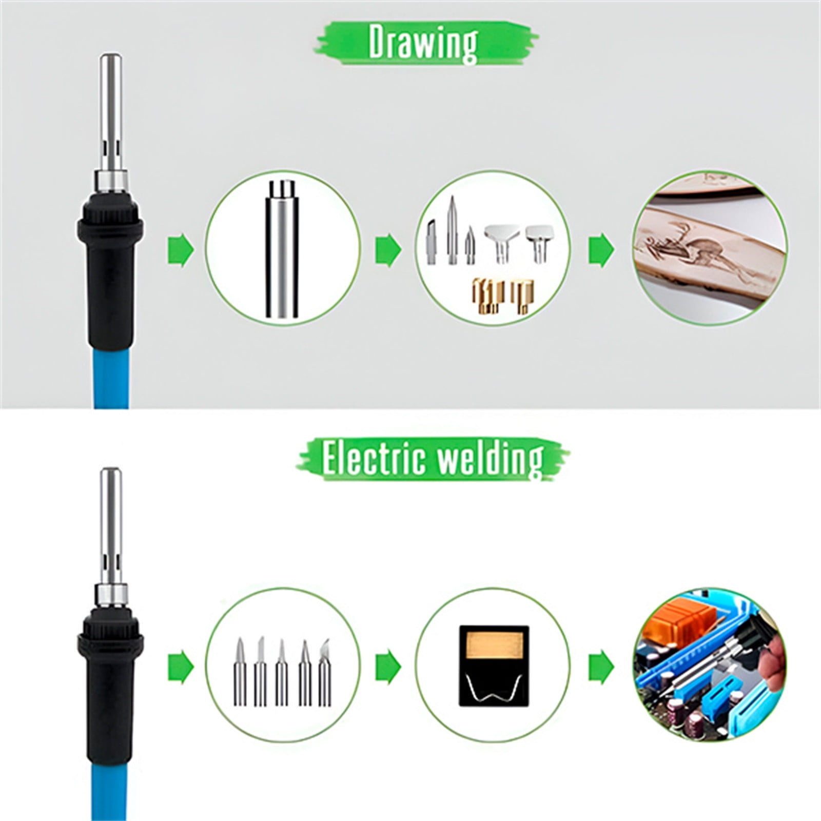 1 Packs Wood Burning Kit with 71 Tips, Adjustable Temperature 200-450°C, Soldering Iron Tool for DIY, Crafts, Leather, Art, Perfect Gift for Beginners & Experts