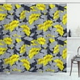 thumbnail image 1 of Ambesonne Floral Shower Curtain, Contrast Tones Florets, 69"Wx84"L, Yellow and Grey, 1 of 3