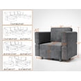 thumbnail image 2 of EastVita GAOMON Modular Sectional Sofa with Ottomans Chenille Sleeper 7 - Seat Sofa Couch with Chaise and Storage Seats U Shaped Couch for Living Room Grey (U Shaped Sofa-7), 2 of 7