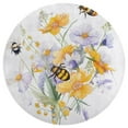 thumbnail image 3 of Happy Cute Bees Washable Round Rug -Circle Area Rugs for Nursery Bedroom, Vintage Non Slip Non Shedding Low Pile Carpet for Living Room Coffee Table Entryway, 3 of 6