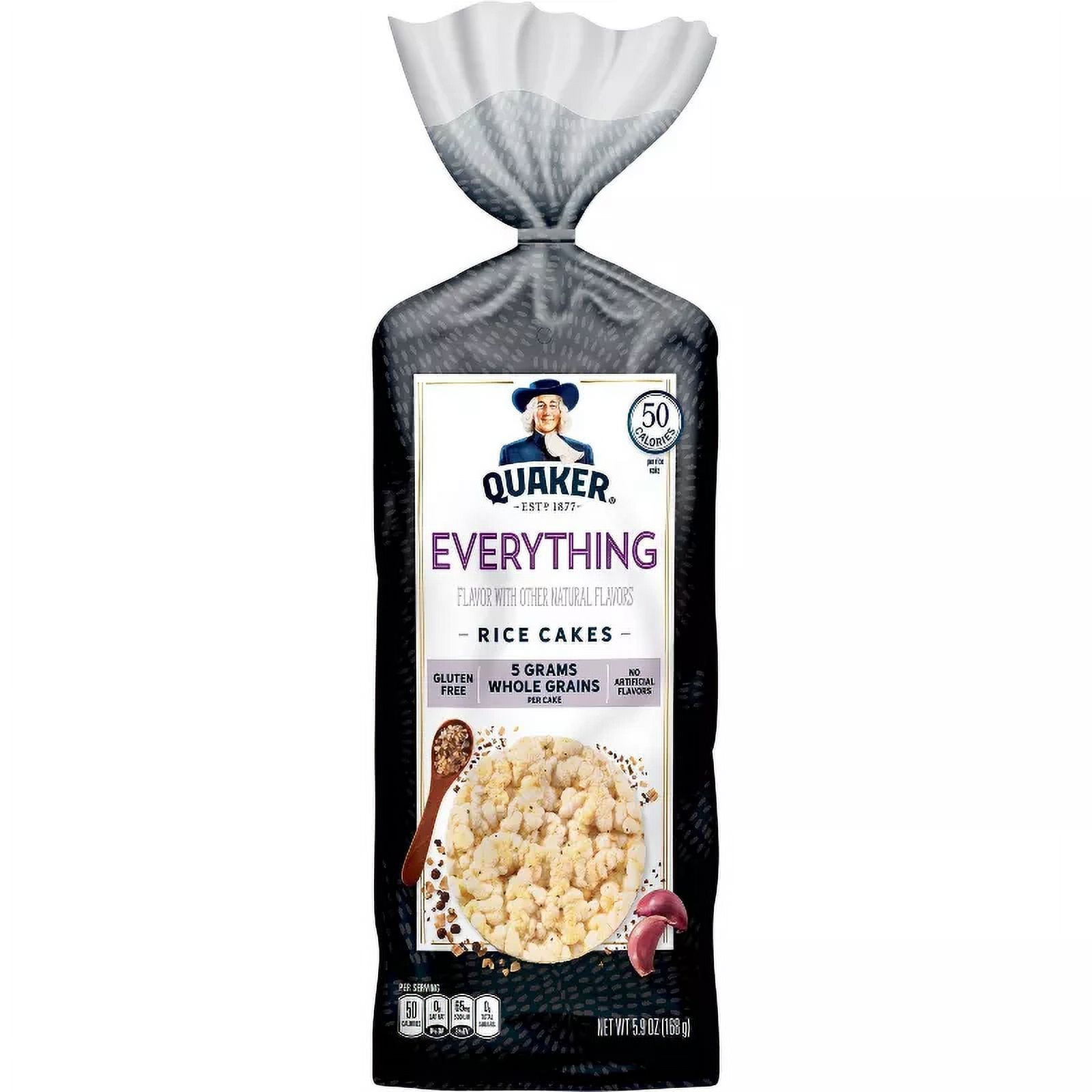 Quaker Caramel Corn Gluten Free Rice Cakes - 6.5oz Quaker Large Rice Cake Everything - 5.9oz
