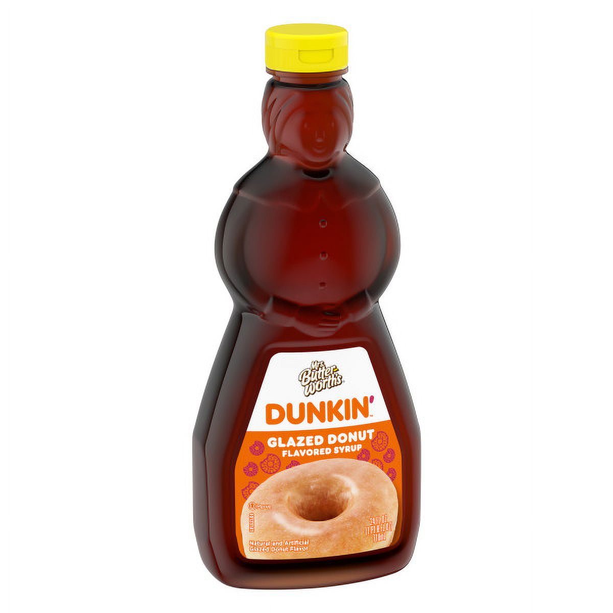(2 pack) Mrs. Butterworth's Dunkin' Glazed Donut Flavored Pancake Syrup Breakfast Topping, 24 oz.
