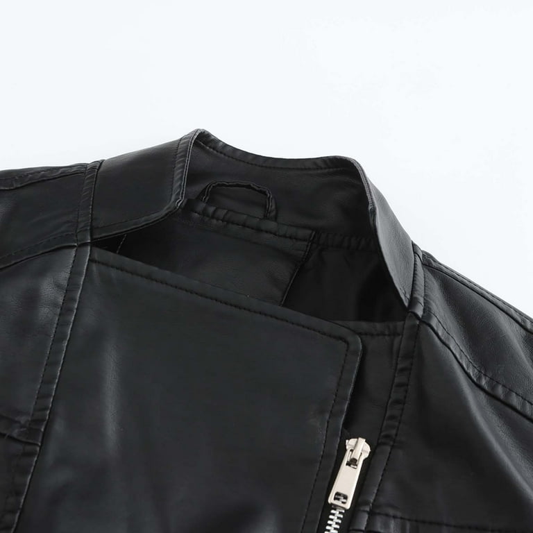 Mnjin Womens Faux Leather Motorcycle Jacket Plus Size Thin Mnjin Womens Faux Leather Motorcycle Jacket Plus Size Thin
