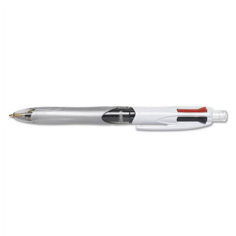 BIC 4-Color 3 + 1 Multi-Color Ballpoint Pen/pencil, Retractable, 1 mm  Pen/0.7 mm Pencil, Black/Blue/Red Ink 