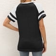 thumbnail image 2 of Pntutb Mujeres Casual Manga Corta Mangas Acampanadas O-cuello Sólido Camiseta Suelta Blusa tops Pntutb Pntutb-726, 2 of 7