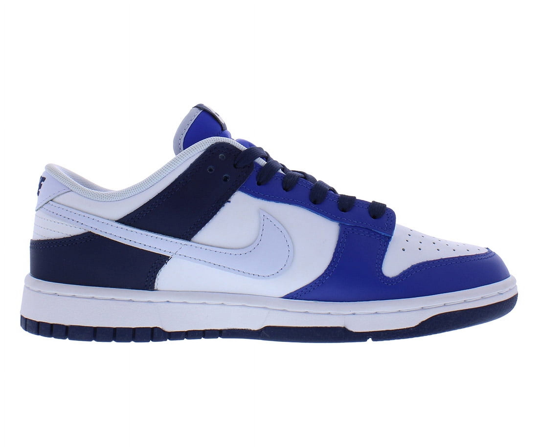 Men's Nike Dunk Low White/Football Grey-Game Royal (FQ8826 100) - 12
