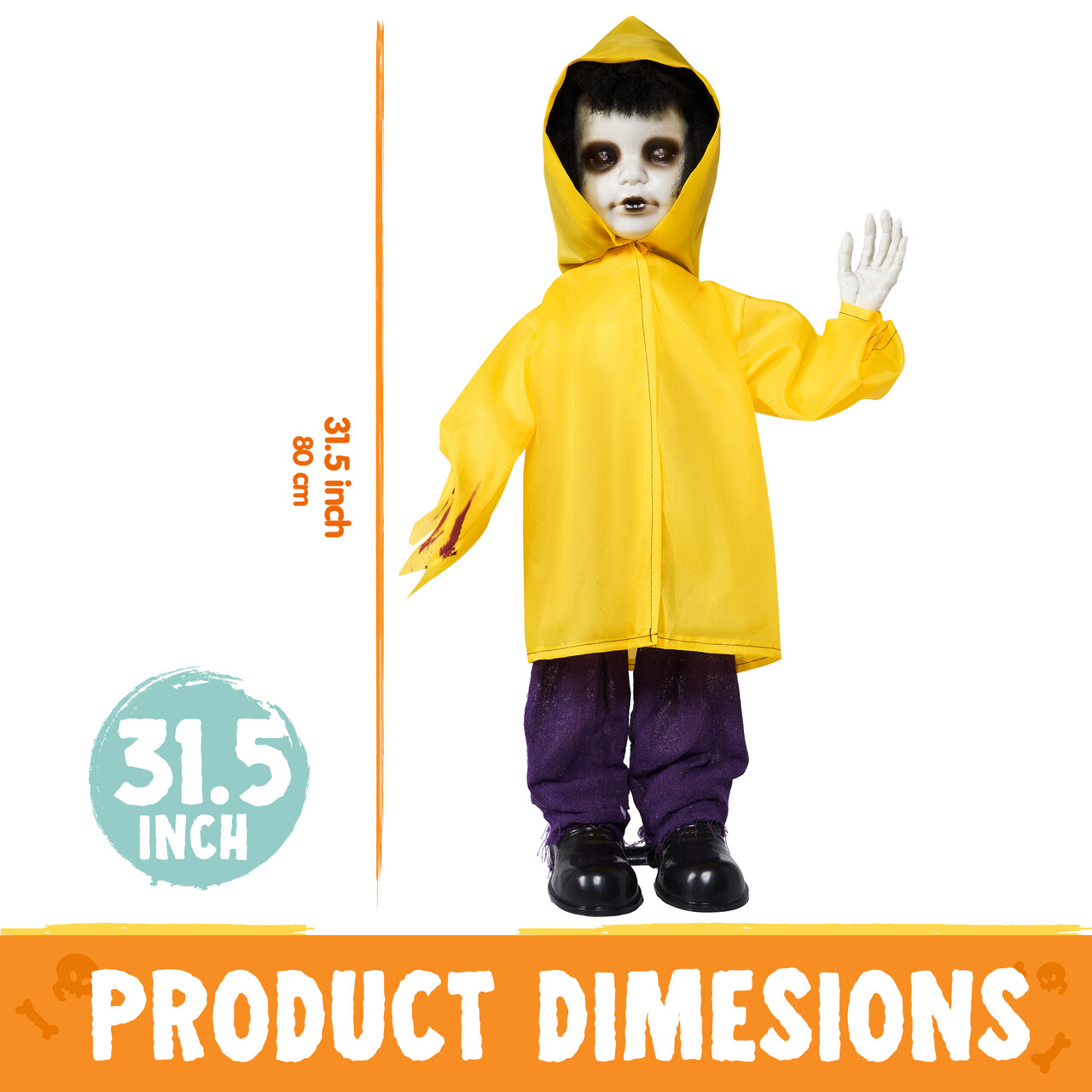 Joyfy 2.7 Ft Standing Ghost Halloween Animatronic Decor photo 7