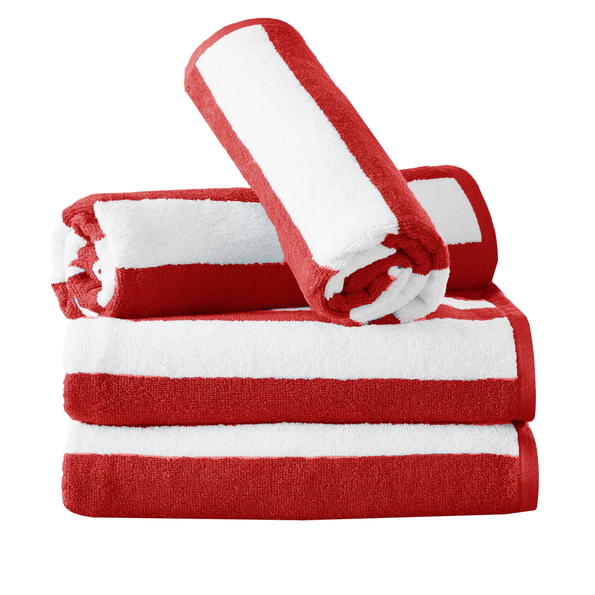 Great Bay Home Terry Cabana 4Pack Beach Towel