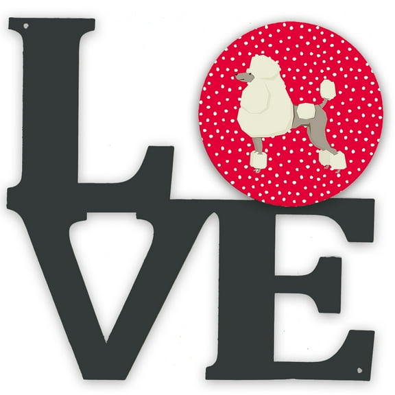 Poodle Love Metal Wall Artwork LOVE