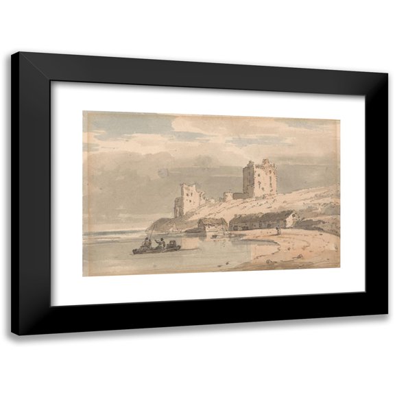 Thomas Girtin 14x11 Black Modern Framed Museum Art Print Titled - Ruins on the Coast