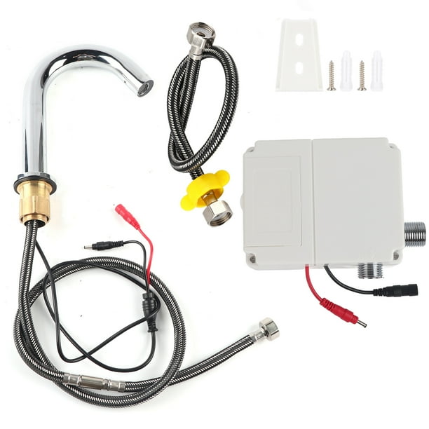 Grifo de agua con sensor de inducción automático: rosca G1/2 pulg., infrarrojos, grifo frío único, tipo de altura corta