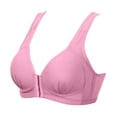 thumbnail image 2 of VISALY Sports Bras For Women Plus Size Sports Bra 2PCS Women Front Closure Extra-Elastic Breathable Lace Trim Bra Underwear Padded Bra Seamless Bras For Women Comfortable Bras For Women Purple 85, 2 of 9