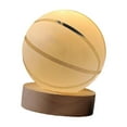 thumbnail image 1 of Lámpara de noche con bola de cristal 3D, luz de noche, base de madera, decorativa Baloncesto, 1 of 9