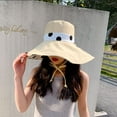 thumbnail image 6 of YooGuoGuo Women's Wide Brim Sun Hat with Wind Lanyard UPF 50+ Sun Protective Summer Hat Packable Bucket Hat Beach Cap, 6 of 6