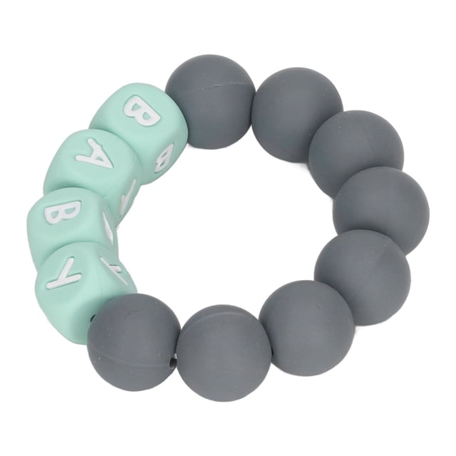 Pulsera de silicona para La dentición del bebé Jadeshay cuentas de silicona