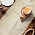 thumbnail image 3 of Farmhouse Botanical Table Runner - 48 Inch Long Bottles Plans Country Brown Wooden Grain Cotton and Linen Blended Dress Scarves Farmhouse Table Runner for Kitchen Dining, Coffee Table, 13" x 48", 3 of 8