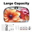 thumbnail image 3 of Flower Electronic Travel Case Organizer USB Case Charger Phone Case Cable Organizer, Oxford Fabric Waterproof Portable Digital Storage Bag for Cables, Chargers, Phones - 5.9x9.44x3.14 in, 3 of 6