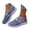 Blue, variant on Stylago Breathable Walking Shoes for Women Memory Foam Print Slip on Mesh Sneakers Outdoor Arch Support Workout Sports Shoe Red Size 8