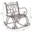 thumbnail image 4 of Zimtown Mecedora para exteriores, mecedora para patio de metal Zimtown  mecedora de hierro, 4 of 6