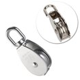 thumbnail image 3 of FRCOLOR 25mm Stainless Steel Single Sheaved Pulley Roller for Manual Work Silver 150kg Load Capacity, 3 of 8