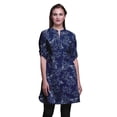 thumbnail image 1 of Bimba Kurtis Courtes pour Femmes Imprimées à Col Mandarin Robe à Manches Retroussables, 1 of 6