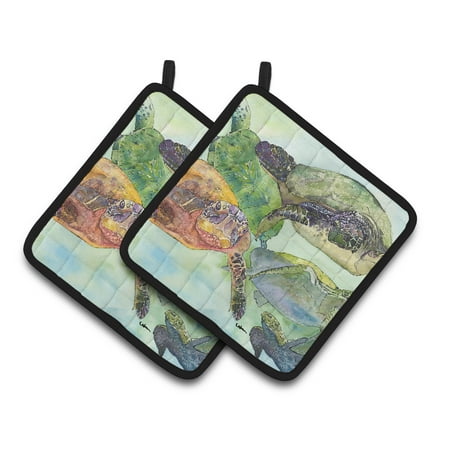 

Carolines Treasures 8549PTHD Turtle Pair of Pot Holders 7.5HX7.5W multicolor