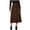 Brown, variant on Women’s Corduroy High Waist A-Line Midi Skirt with Front Button Down Closure and Classic Fit for Daily Wear Beige M
