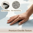 thumbnail image 6 of ODIKA 8'x10' Washable Area Rug Non-Shedding, Easy Care, Large Dusty Grey Slate Ivory Asymmetrical Freeform Abstract Plush for King Size Bedroom Under Bed, Master Suite, 6 of 7