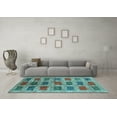 thumbnail image 3 of Ahgly Company Indoor Rectangle Abstract Light Blue Contemporary Area Rugs, 8' x 12', 3 of 4