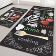 thumbnail image 6 of MeyJey Farmhouse Kitchen Rug Set of 2, Non-Slip Anti-Fatigue Waterproof Cushioned Mat for Kitchen, Dining & Laundry Room, 20"x31.5"+20"x59" Black/Red/Yellow, 6 of 13