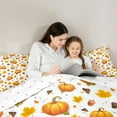 thumbnail image 5 of Homewish Hello Fall Bedding Comforter Set,Autumn Pumpkin Maples Twin Comforter Sets,Brown Cute Mushroom Bedding Set For Girls Kids,Breathable Home Decor Reversible,2 Pieces, 5 of 8