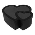 thumbnail image 3 of Caja de regalo con forma de corazón y ventana transparente, caja de almacenamiento de papel para manualidades. Negro, 3 of 9