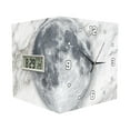 thumbnail image 1 of Reloj de pared esquinero de doble cara con indicador de temperatura y calendario, adorno decorativo. Luna, 1 of 9