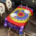 thumbnail image 2 of Rainbow Tie Dye Mandala Pattern Rectangle Tablecloth 60"x102",Waterproof Polyester Rectangle Table Cloth, Wipeable Spillproof Polyester Tablecloth for Dining, Camping, Indoor and Outdoor, 2 of 6