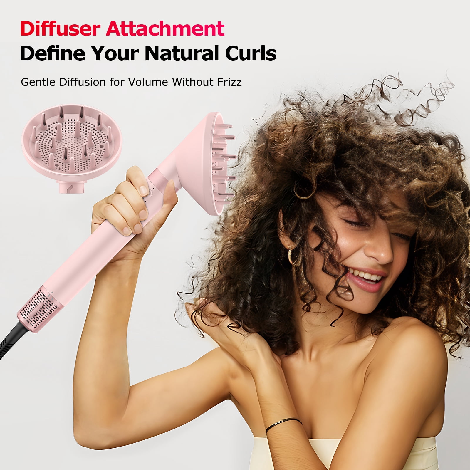 5 in 1 Professional Hot Air Styler Frizz-Free Hair Dryer Brush with Diffuser
