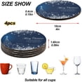 thumbnail image 4 of GZHJMY Christmas Snowflake Round Coaster, 4 Pcs Heat Resistant Absorbent Drink Coaster for Kitchen Bar Cafe Decor, 4 of 7