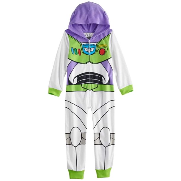 Disney Toy Story Buzz Lightyear Boys Costume Pajama Costume Hooded Union Suit 100 Cotton By Brand Ame Inc Walmart Com