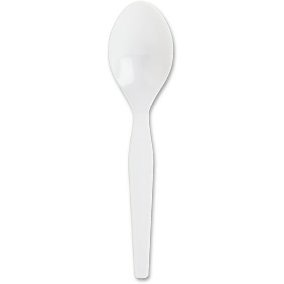 Genuine Joe Heavyweight Disposable Spoons - 1 Piece(s) - 1000/Carton - 1 x Spoon - Disposable - White