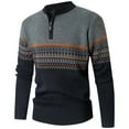 thumbnail image 1 of Birdeem Stand-Up Collar Sweater Mens Winter Ethnic Style Printed Design Long Sleeved Zippered Standing Neck Sweater, 1 of 1