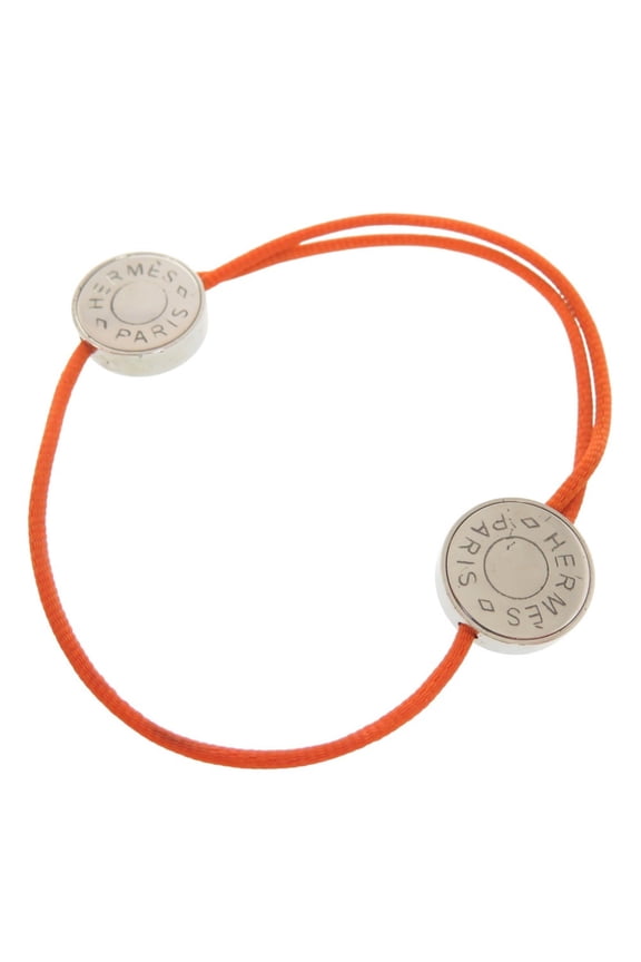 Pre-Owned Hermes Serie cord bracelet in metal, orange, 0534 (Good)
