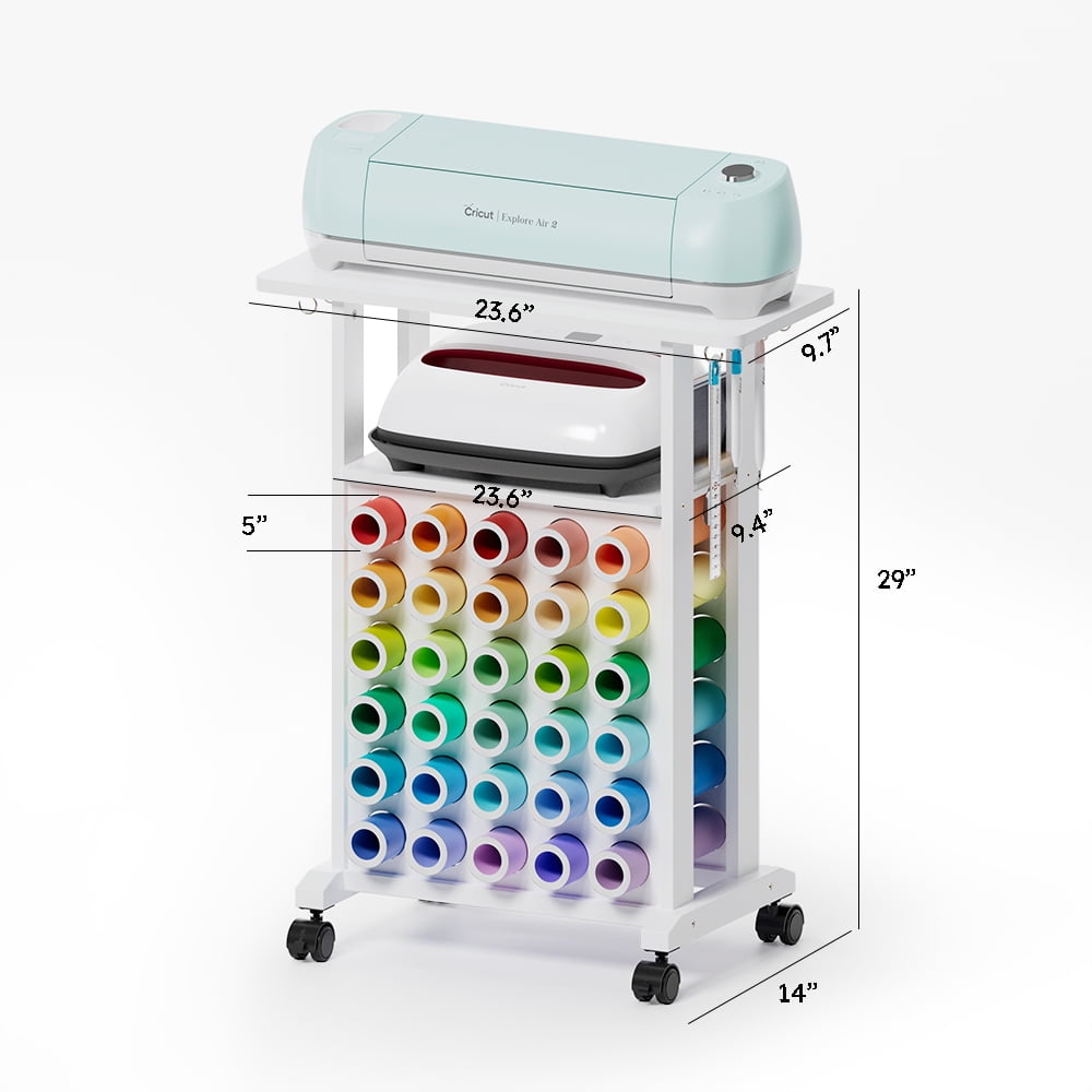 Crafit Portable Craft Table with Storage, Rolling Workstation, 30