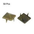 thumbnail image 3 of Unique Bargains 50 Sets Spike Rivet 12x7.5mm Pyramid Rapid Rivet Studs Square Spikes, Bronze Tone, 3 of 7