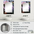 thumbnail image 4 of Designart "Forest Elegance Pink Mums II" Mums Oversized Wall Mirror - Traditional Floral Living Room Wall Mirror - Multiple Color Options, 4 of 6