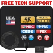 330 Mile Long Range Signal Reception HDTV Indoor Antenna [Early Release 2025 Chipset], Signal Booster with 16.5 ft Coax Cable by Mata1-USA
