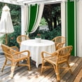 thumbnail image 2 of 1 Panel Outdoor Curtains for Patio Waterproof 54"x95" Green Vintage Weatherproof Privacy Outsides Curtains, Geometric Stripes Simple Lines Grommet Thermal Drapes for Cabana Porch Pergola, 2 of 8