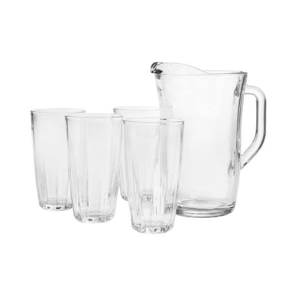 Juego de Agua Libbey de Vidrio Modelo Aztek 5 Piezas Transparente