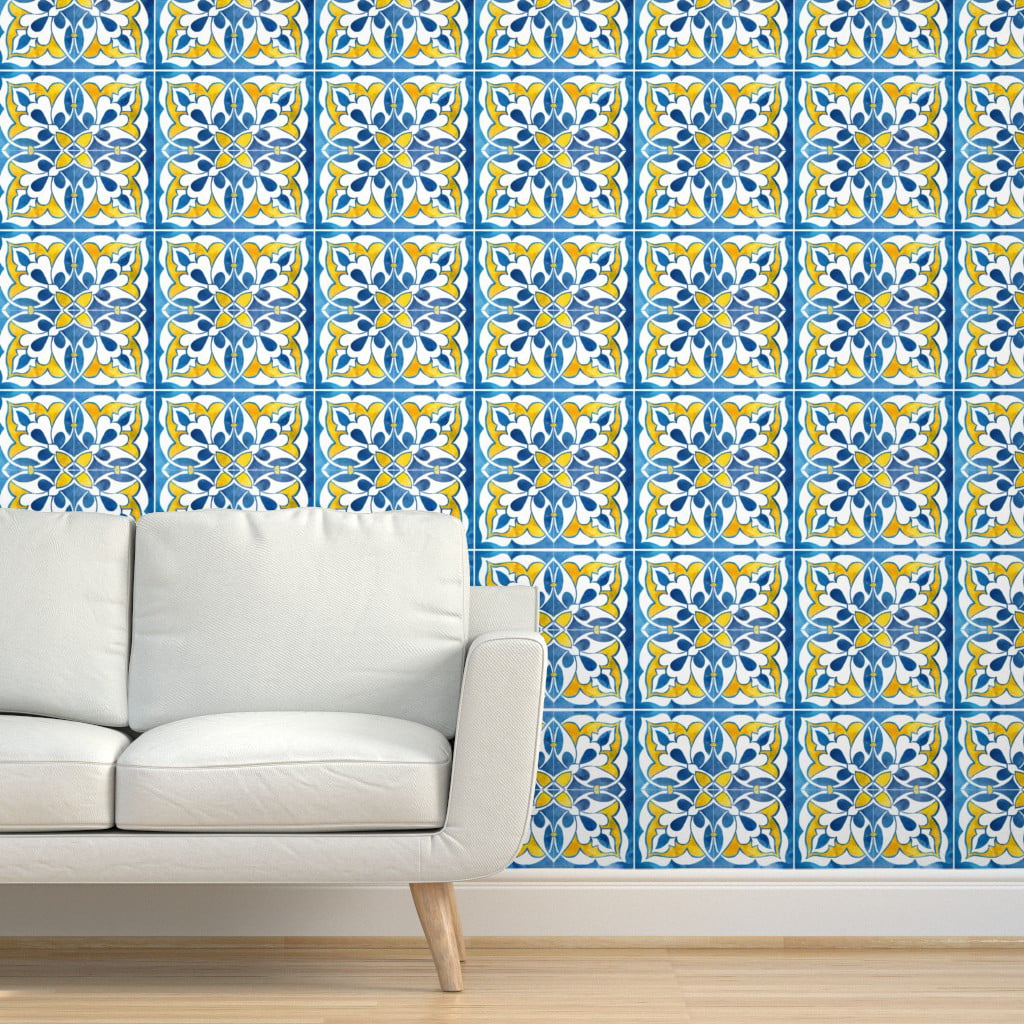 Spanish tile pattern moroccan tiles design seamless black and white  background  azulejo Repetitive wallpaper background  CanStock